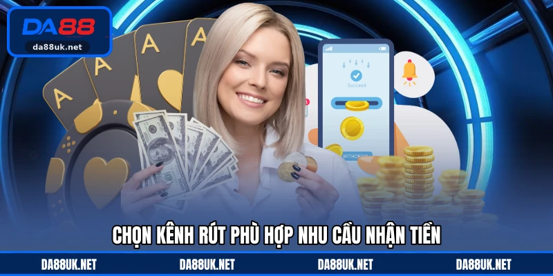 Chọn kênh rút phù hợp nhu cầu nhận tiền