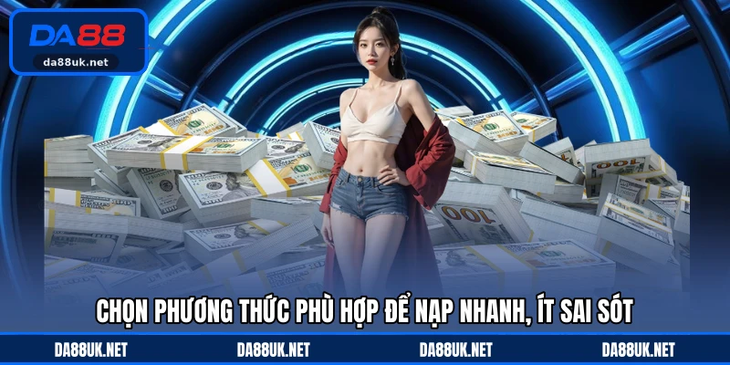 Chọn phương thức phù hợp để nạp nhanh, ít sai sót