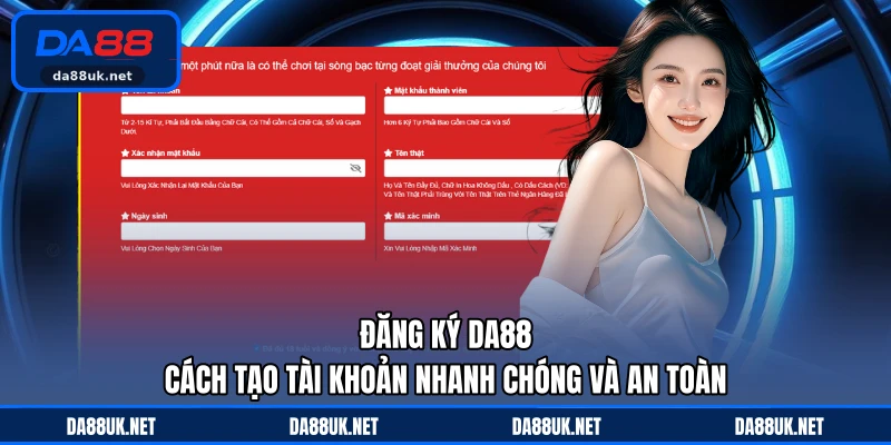 Đăng Ký DA88 - Cách Tạo Tài Khoản Nhanh Chóng Và An Toàn